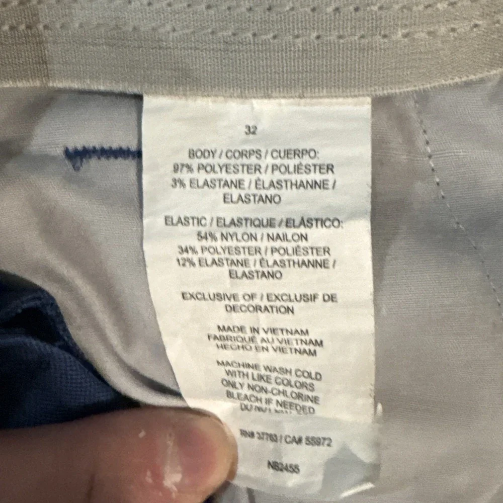 Calloway Golf Shorts Mens 32 Polyester Blend Blue Diamond Print‎ Lightweight